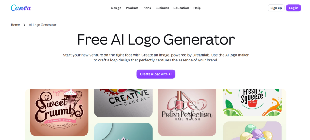 Canva: For fast and straightforward logo creation