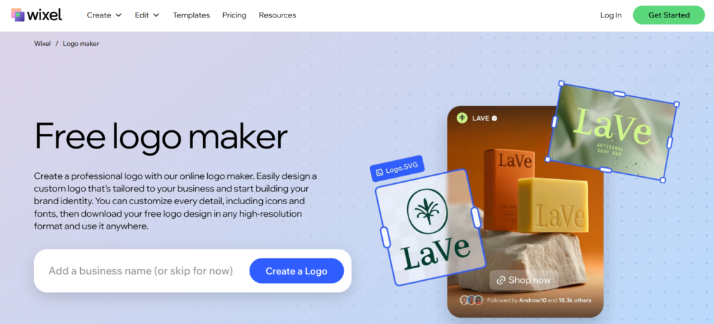 Wix / Wixel Logo Maker: For beginners who prefer step-by-step guidance